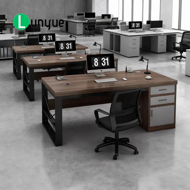 Office Furniture Solutions - مكتب مكتبي مع كرسي ودرج، محطة