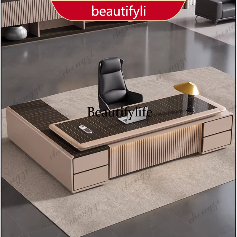 Office Furniture Filing Cabinets - طاولة مكتب فاخرة A45 على شكل