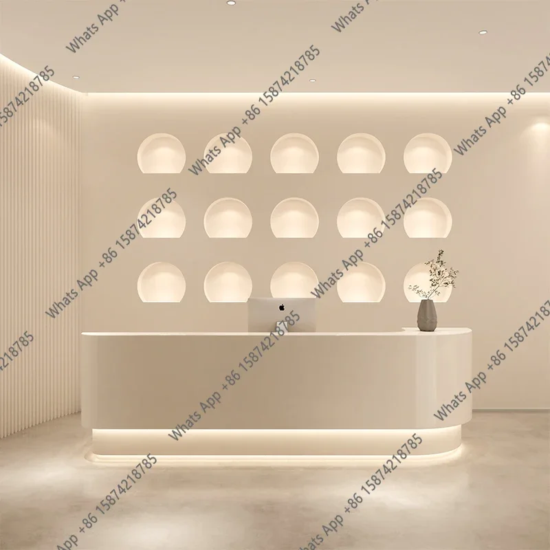 مكاتب استقبال متجر الملابس Ee  - مراجعة Office Furniture Logo وسعره