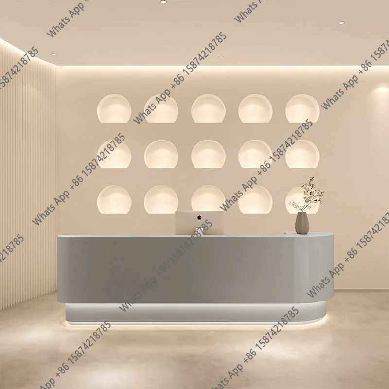 مكاتب استقبال متجر الملابس Ee  - مراجعة Office Furniture Logo وسعره