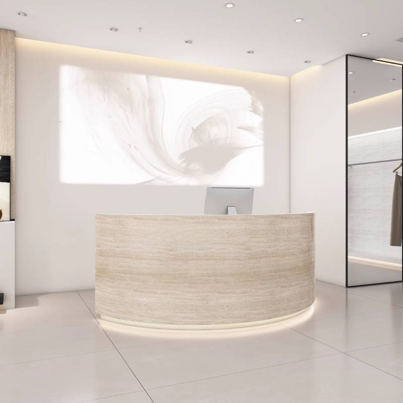 مكاتب استقبال ذات شعار تصميم،  - مراجعة Office Furniture Logo وسعره