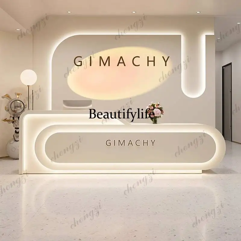 01A مكاتب استقبال كبيرة بشاشة  - مراجعة Office Furniture Logo وسعره