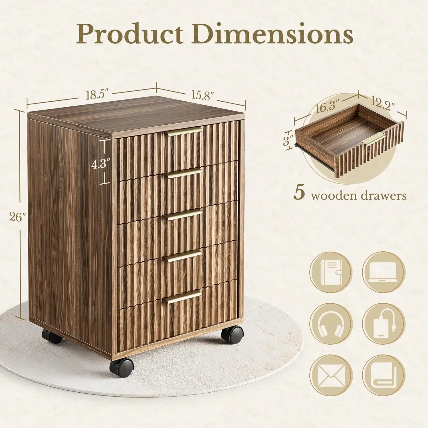 خزانة بـ 5 أدراج، وحدة تخزين خ - مراجعة Office Furniture Filing Cabinets وسعره
