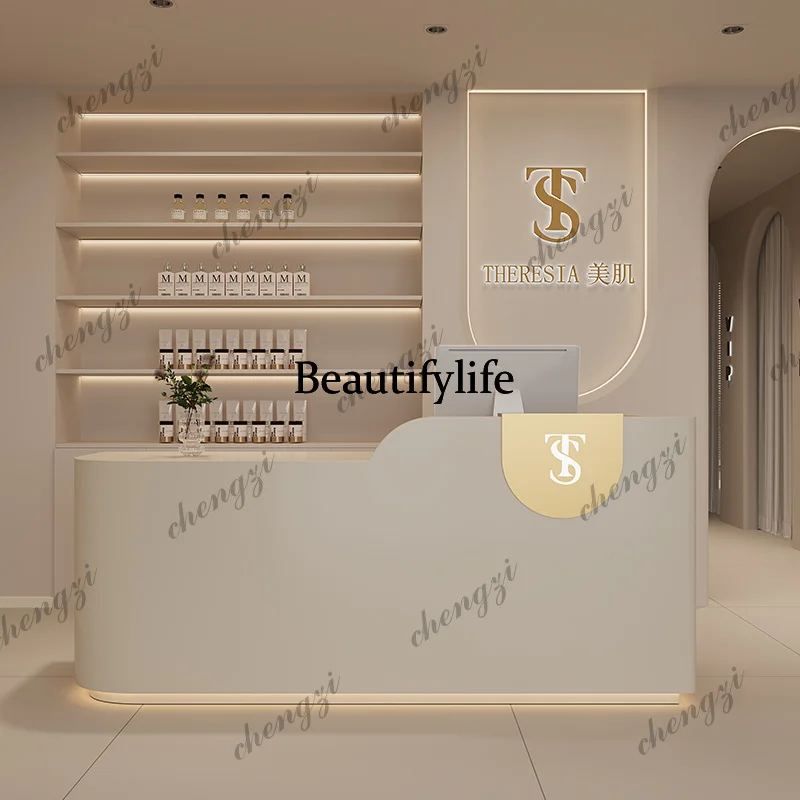 01A مكاتب استقبال كبيرة فاخرة  - مراجعة Office Furniture Logo وسعره