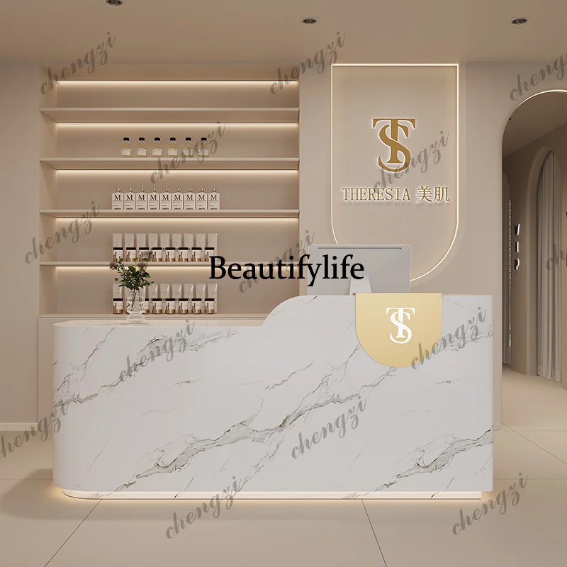 01A مكاتب استقبال كبيرة فاخرة  - مراجعة Office Furniture Logo وسعره