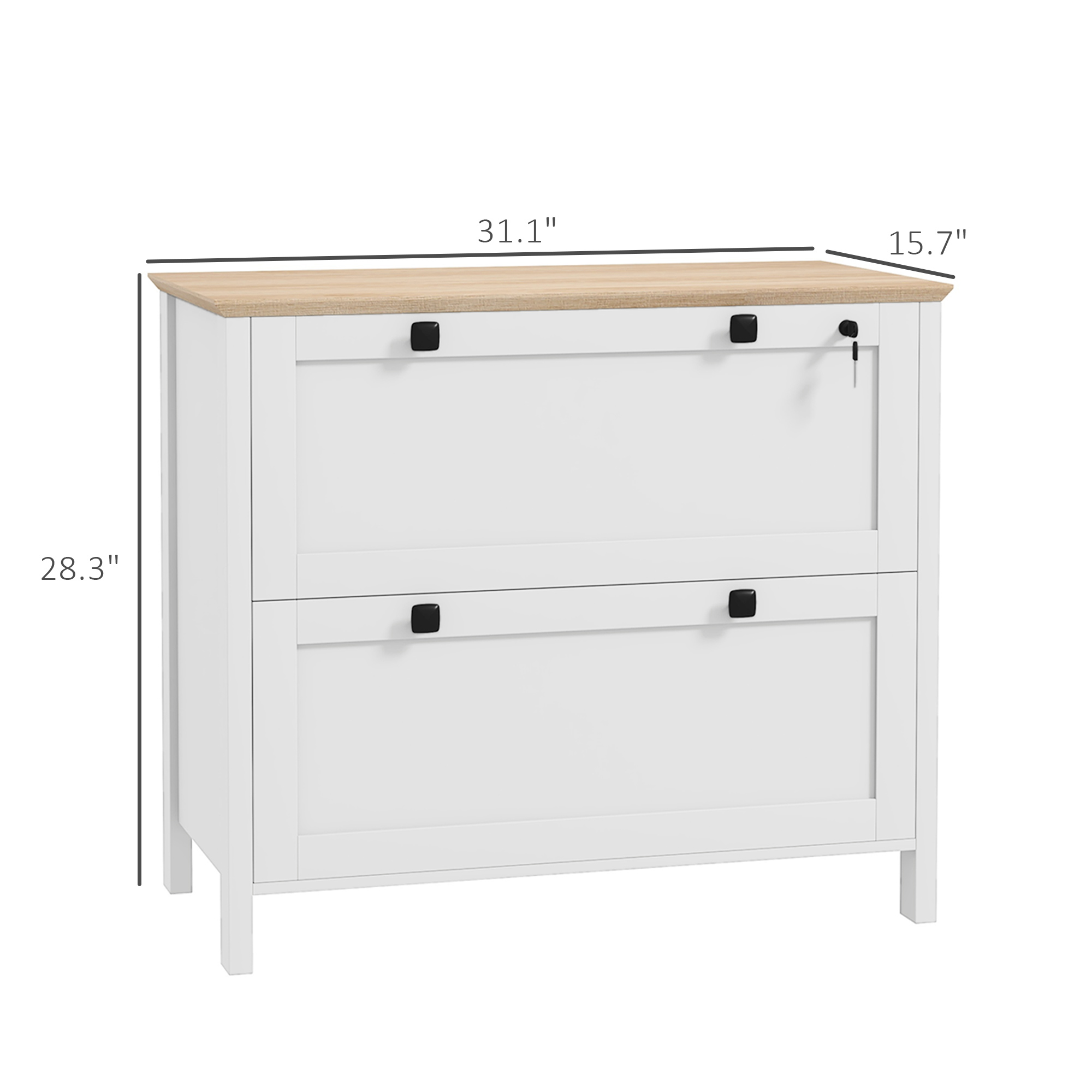 خزانة ملفات بدرجين مع قفل، خزا - مراجعة Office Furniture Filing Cabinets وسعره