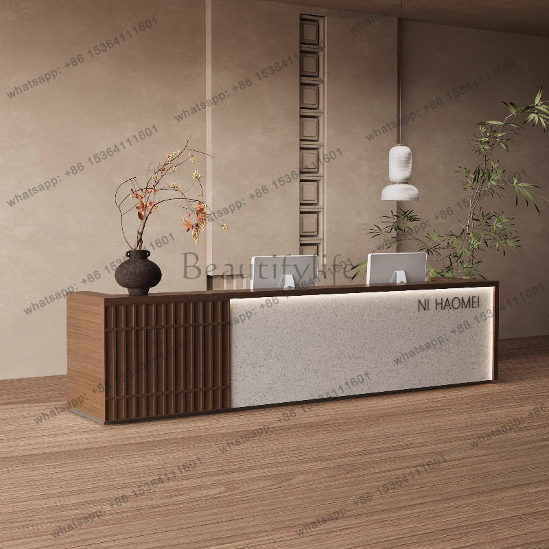 طاولة استقبال متجر تجاري مركز  - مراجعة Office Furniture Logo وسعره