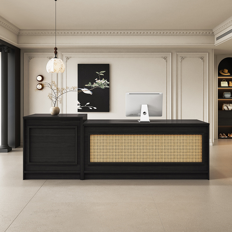 # مكاتب استقبال خشبية بتصميم ع - مراجعة Office Furniture Logo وسعره